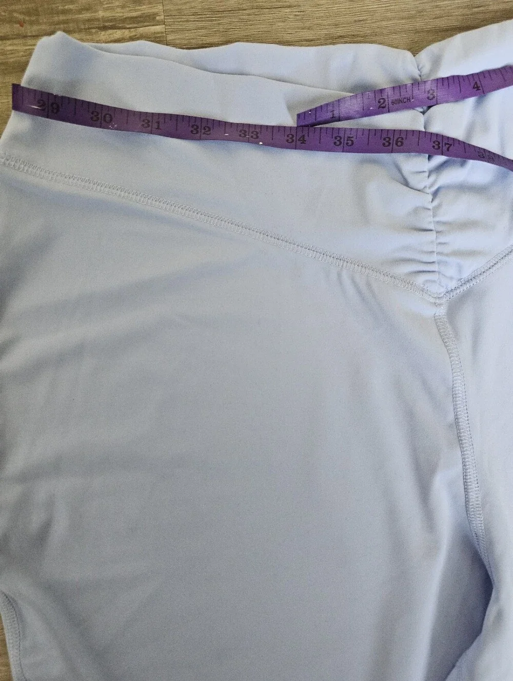 NWT Arizona Jean Co. Light Blue Ruched Back Capri Leggings Size XXL